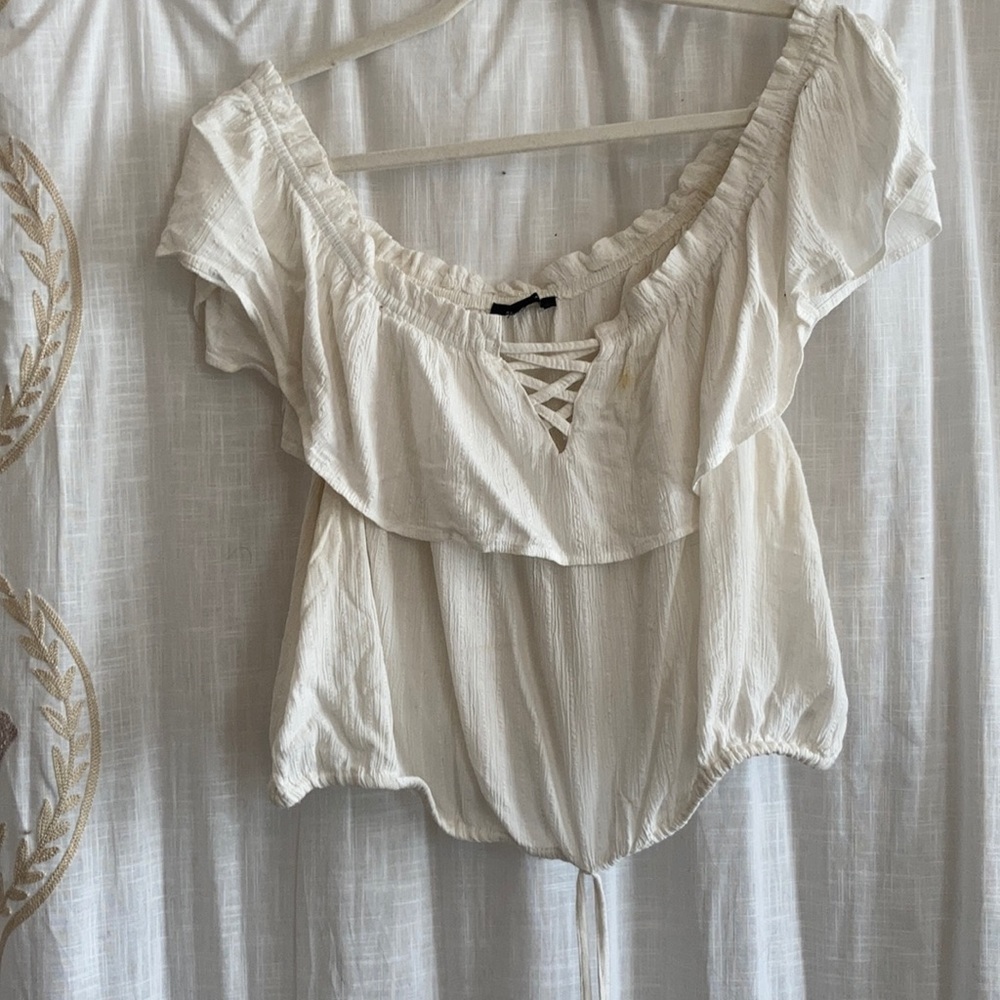 Off the shoulder crop top